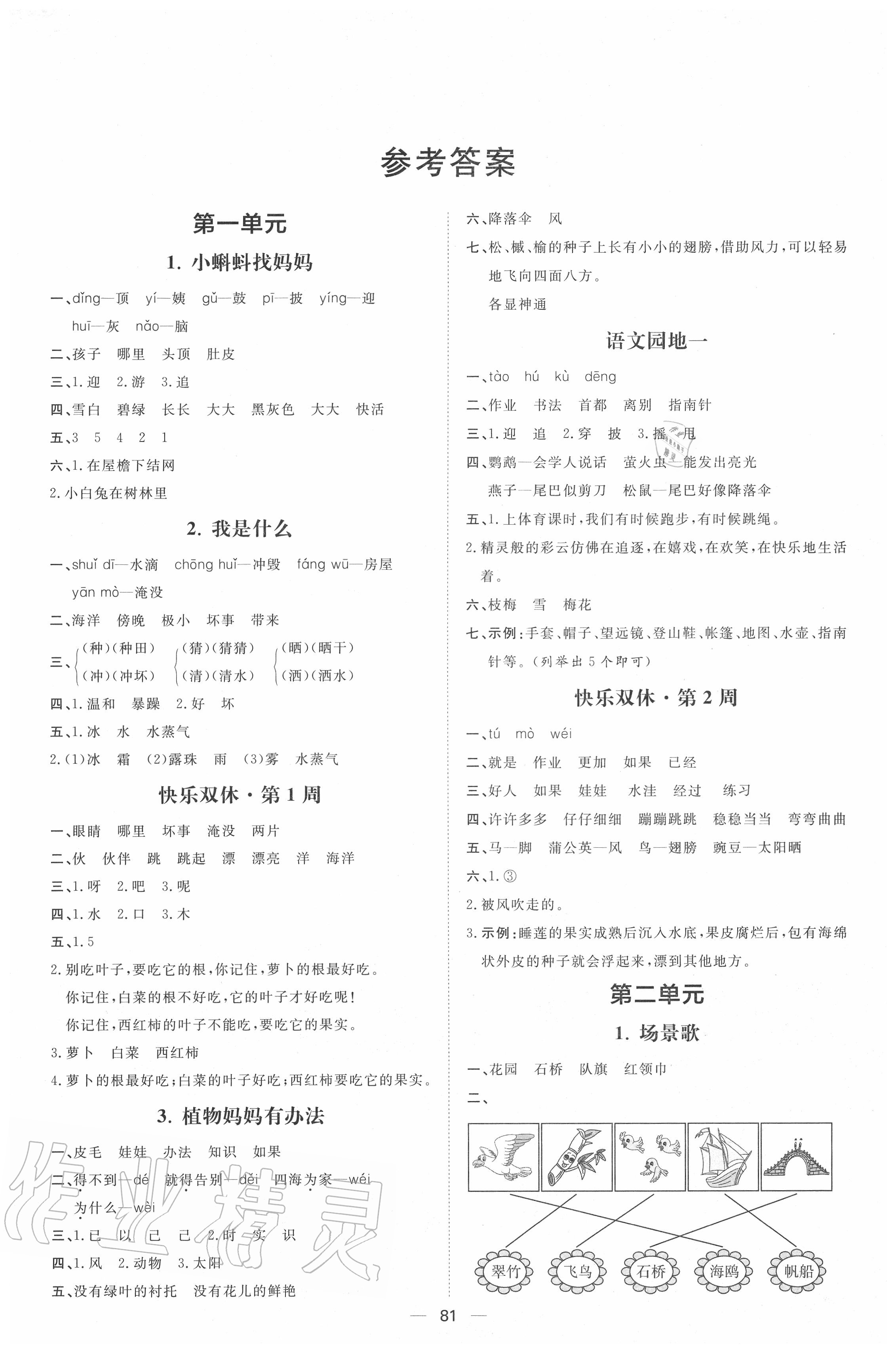 一年级至二年级字谜大全及答案